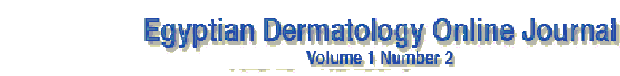 Egyptian Dermatology Online Journal, Volume 2 Number 1